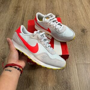 Nike Women's Gray and Red Sneakers